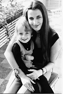 Barbara Orbison wife of American singer Roy Orbison holding their son Roy Jnr