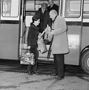 Barbara Parkins, television & film actress, pictured arriving at London Heathrow Airport