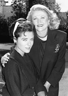 Barbara Taylor Bradford author meets actress and model Elizabeth Hurley