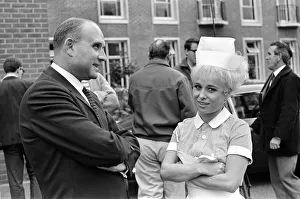 Make Up Prints: Barbara Windsor with Gerald Thomas (director) on the film set of Carry On Doctor