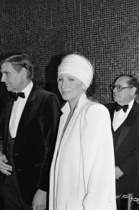 Barbra Streisand attends the Royal Charity Premiere of Yentl at the Leicester Square