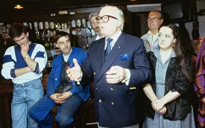 Baron Prints: Baron Richard Attenborough November 1988 In a pub in Tarbet raising funds for