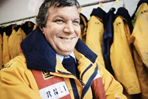 Barry lifeboat crewman Phil Cummins who received the gold badge for 22 years service