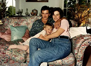 Barry McGuigan family portrait with wife Sandra and daughter Danika
