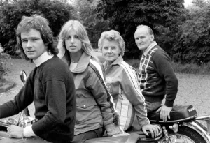 Barry Sheene: In the pits as a timekeeper will be his constant girl friend Stephanie