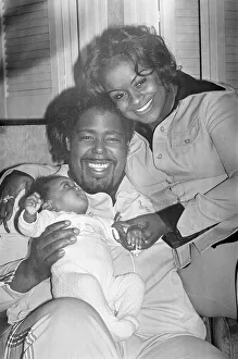 White Prints: Barry White (singer) has arrived in London for a series of six concerts with his wife