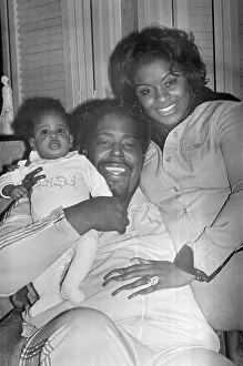 00862 Prints: Barry White (singer) has arrived in London for a series of six concerts with his wife