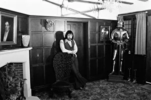 00450 Prints: Bass guitarist of The Who rock group John Entwistle pictured at his home in Ealing