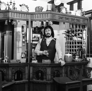 Bass guitarist of The Who rock group John Entwistle pictured at his home in Ealing