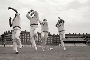 Images Dated 11th May 1976: A Batsmans Nightmare at The Oval May 1976 The fearsome four from the West