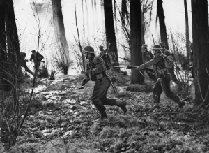 A battalion of the Border Regiment serving with the British Expeditionary Force in
