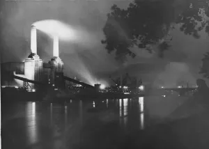 00001 Prints: Battersea Power Station illuminated for World Power Conference, 17th July 1950
