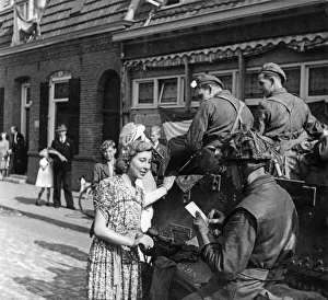 Holland Prints: The Battle of Arnhem. British troops liberate the Dutch town of Eindhoven