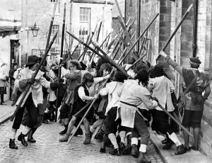 Acting Prints: Battle re-enactments - A battle between the Musketeers and Pikemen of the Kings Army