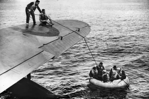 Rescues Prints: Bay of Biscay on 13 July 1942, when a No 77 Squadron Whitley crew was picked up by a