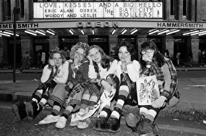 Tartan Prints: Bay City Rollers fans outside the Odeon Hammersmith after the groups concert