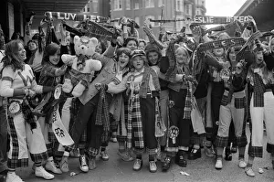 01013 Prints: Bay City Rollers fans outside the Odeon Hammersmith after the groups concert