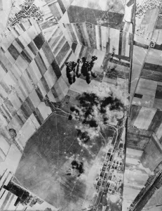 Usaaf Prints: Four bay hangars, workshops, barracks and one large hangar were hard hit by Flying