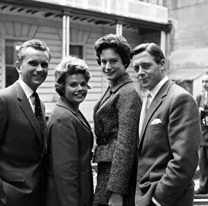 01060 Collection: BBC announcers Kenneth Kendall, Judith Chalmers, Nan Winton and Michael Aspel