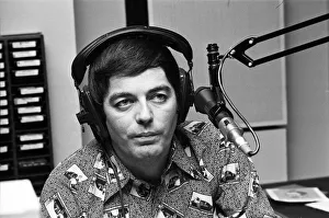 BBC DJ Tony Blackburn is pictured at work following his recent spilt from his wife