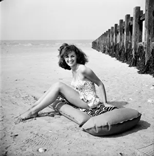 Beach Glamour: Having holiday fun in the sun at Minnis Bay near Margate, Kent