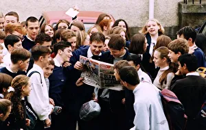 Bearsden Academy pupils read the revelations on bogus schoolboy Brian MacKinnon alias