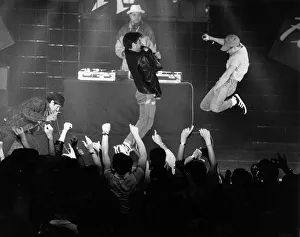 Beastie Boys American pop group rap on stage 1987 at Montreux rock festival