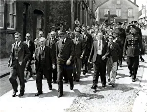 March Prints: Beating the bounds - Llantrisant - Freemen and residents pass through the borough to