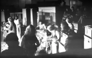 Beatle George Harrison makes his first concert appearance since 1966 - in Birmingham Town