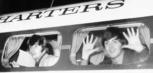 Planes Prints: The Beatles 19 July 1964 Ringo Starr and Paul McCartney at Blackpool Airport to appear