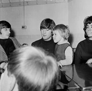 00894 Collection: The Beatles The Beatles backstage at the The Beatles at the Bradford Gaumont 9th