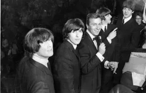 The Beatles with Des O Connor at the Daily Mirror Golden Ball 18th February 1965