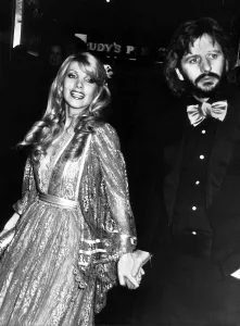 Core08 Prints: Former Beatles drummer Ringo Starr with Lynsey de Paul December 1975