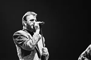 Former Beatles drummer Ringo Starr performing in concert at the Empire Theatre, Liverpool