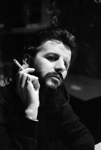 00593 Prints: Former Beatles drummer Ringo Starr pictured in his office at the Apple Corporation