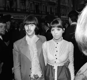 Beatles drummer Ringo Starr with Wife Maureen attending the Yellow submarine film