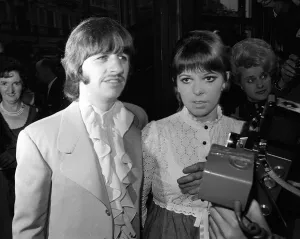 Beatles drummer Ringo Starr with Wife Maureen attending the Yellow submarine film