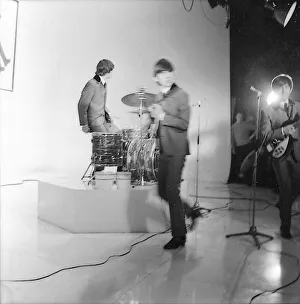 Beatles files 1964 Backstage Beatles at Scala theatre during filming of A Hard days