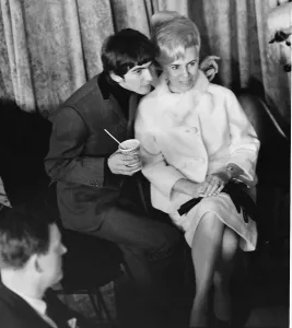 Beatles Files 1964 George Harrison with his sister Louise in America on the 11th February