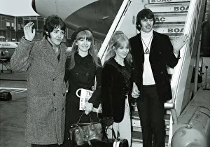Beatles files 1968 Paul McCartney with Jane Asher & Ringo Starr with Maureen en