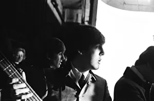 The Beatles filming the finale of their film A Hard Days Night