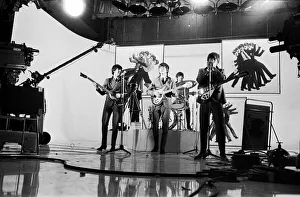 Balcony Prints: The Beatles filming the finale of their film A Hard Days Night
