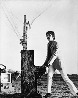 The Beatles filming their video for the song Strawberry Fields Forever
