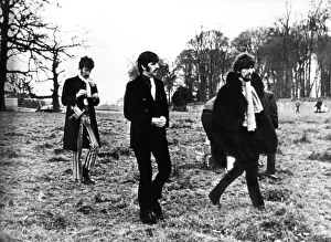 The Beatles filming their video for the song Strawberry Fields Forever