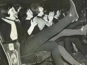 Beatlemania Prints: Beatles at the Globe Theatre, Stockton show the fans clapping and screaming