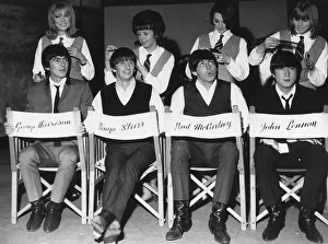 The Beatles get the groom treatment at Twickenham studios by hairstylists Tina Williams