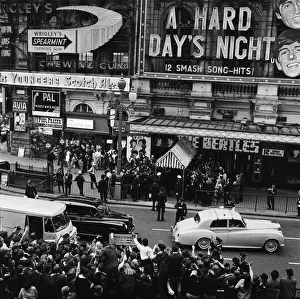 The Beatles A Hard Days Night royal film premiere at the London Pavilion Theatre in