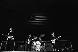 00587 Prints: The Beatles in Las Vegas playing on their north American Tour in the Convention Hall