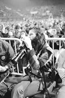 Beatles member Ringo Starr with his camera at a T-Rex concert at Empire Pool in Wembley