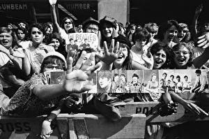 The Beatles in New York City, on their North American Tour ahead of their concert to be